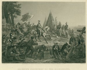 De Sotos Entdeckung des Mississippi von after W.H. Powell