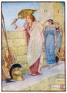 Oft stand sie auf den Mauern von Troja von after Walter Crane