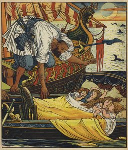 Der Korsar rettet die Kinder von after Walter Crane