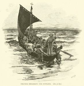 Columba auf dem Weg nach Schottland