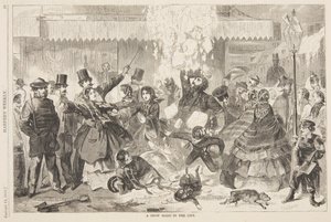 Eine Schneelawine in der Stadt von after Winslow Homer