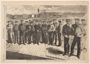 Besatzung der US-Dampfsloop "Colorado", eingeschifft in Boston, Juni 1861, aus Harper