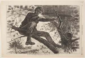 Die Armee des Potomac – Ein Scharfschütze auf Wache von after Winslow Homer