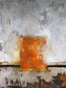 Texturiertes Orangenes Rechteck von andrea de ranieri