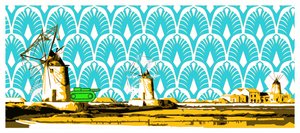 Windmühlen und Grüner Panzer von andrea de ranieri