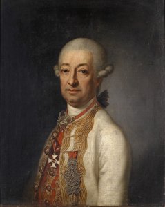 Bildnis des k. k. Feldmarschalls Fürst Franz Ulrich Kinsky von Wchinitz und Tettau (1726-1792) mit dem Kommandeurkreuz des Maria-Theresia-Ordens von anonymous Austrian