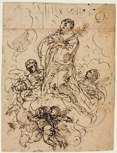 Apotheose eines Heiligen von attributed to Antonio Domenico Gabbiani