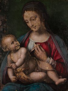 Jungfrau und Kind von attributed to Bernardino Luini