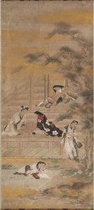 Die vier Freuden von attributed to Iwasa Matabei