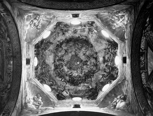 Mariä Himmelfahrt, von der Decke der Kuppel, 1526-30 von Antonio da Correggio