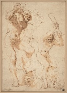 Herkules tötet die Hydra von called Guercino Giovanni Francesco Barbieri
