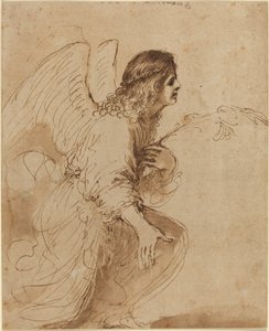 Der Engel der Verkündigung von called Guercino Giovanni Francesco Barbieri