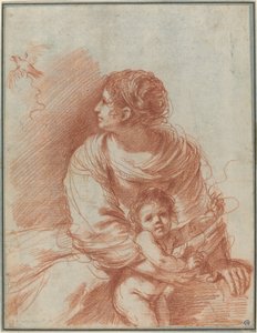 Die Madonna und das Kind mit einem entkommenen Stieglitz