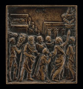 Augustus und die Sibylle von called Riccio Andrea Briosco
