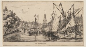 De Appelmarckt, aus Ansichten von Amsterdam von called Zeeman Reinier Nooms