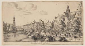 Der Noorder Markt mit der Kirche, aus Ansichten von Amsterdam von called Zeeman Reinier Nooms