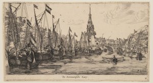 De Roowaensche Kaey, aus Ansichten von Amsterdam von called Zeeman Reinier Nooms