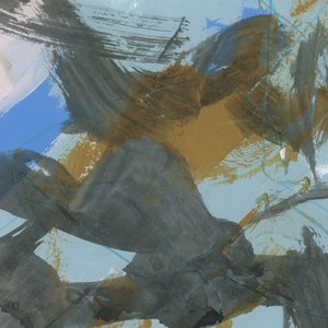 Abstrakter blauer Goldfluss von cartissi