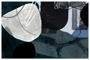 Abstrakte blaue Formen von cartissi