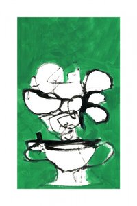 Abstrakte grüne Blumen