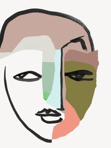 Abstraktes modernes Gesicht von cartissi