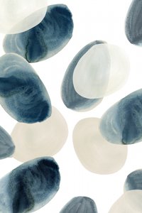Blaue Beige Organische Formen von cartissi