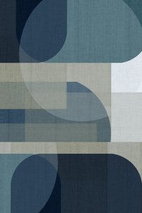 Blaue geometrische Schichten von cartissi