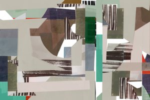 Erdige abstrakte Schichten