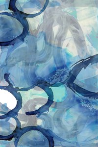 Fließendes Blaues Abstrakt