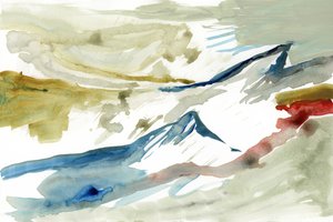 Fließende Berglandschaft