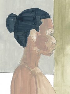 Minimalistisches weibliches Profil von cartissi