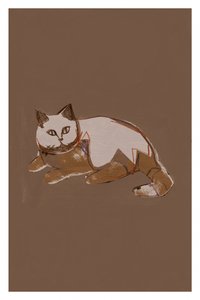 Moderne stilisierte Katze von cartissi