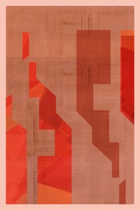 Orange geometrische Formen von cartissi