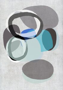 Gelassene blau-graue Formen von cartissi