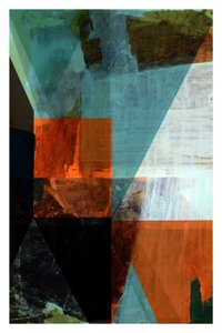 Türkis Orange Geometrie von cartissi