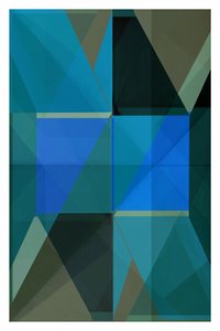 Lebendige Geometrische Blautöne