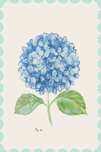 Vintage Blaue Hortensienblüte