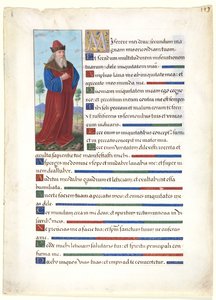 Blatt aus einem Stundenbuch: König David