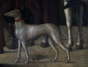 Hund, Detail aus der Kreuzigung