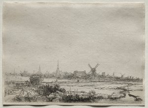 Kopie der Ansicht von Amsterdam von Nordwesten