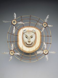 Maske, die einen Bärengeist darstellt, Ende des 19. Jahrhunderts von culture Yupik