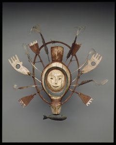 Maske mit Seehund- oder Seeottergeist, Ende des 19. Jahrhunderts von culture Yupik