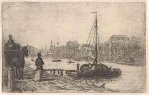 Fluss in einer Stadt von de Groot (prentmaker)