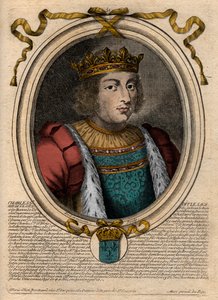 Porträt von Karl V. der Weise (1338-1380) - Gravur aus 