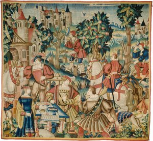 Die Rückkehr von der Jagd von design and cartoon Flemish 16th Century, probably Tournai; woven in Tournai in an undetermined workshop