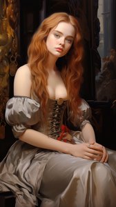 Eine weibliche Figur, digitale Kunstmeisterwerk, gerahmte Leinwanddrucke