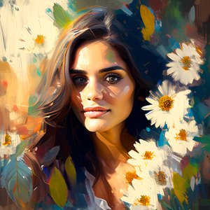Schönes mexikanisches Frauenporträt mit Sonnenblumen
