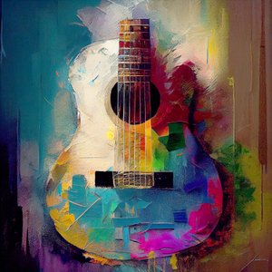 Elektrische Rockgitarre, Musikinstrument mit warmen Farben