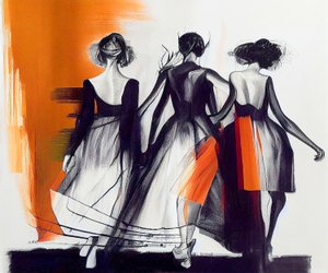 Mode-Modell, Frauensilhouette von hinten gesehen von F. Abderrahim