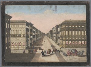 Blick auf die Strada Nuova in Genua von familie Remondini (attributed to)